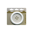 Sullivans Plastic Button, White- 63 mm