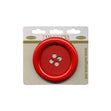 Sullivans Plastic Button, Red- 63 mm
