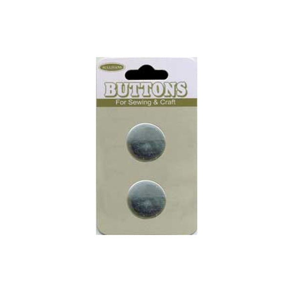 Sullivans Plastic Button, Silver- 17 mm