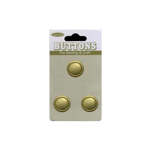 Sullivans Plastic Button, Gold- 15 mm