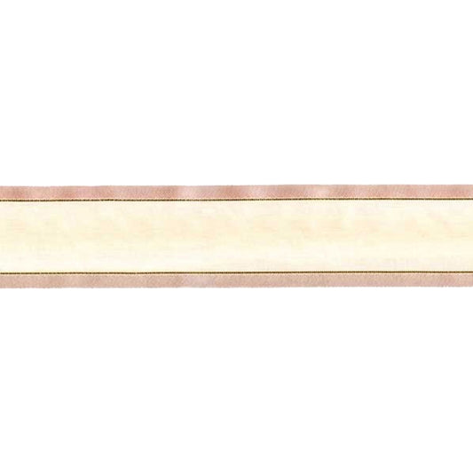 Sullivans Organza, Cream Silver Edge- 38mmx4m