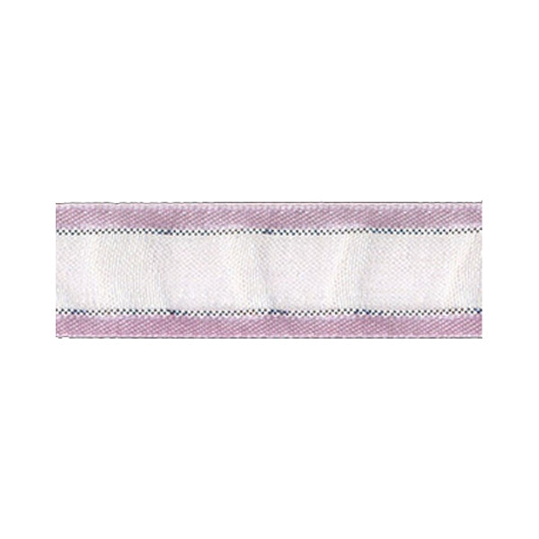 Sullivans Rayon Organza, Light Pink Silver Edge- 15mmx5m