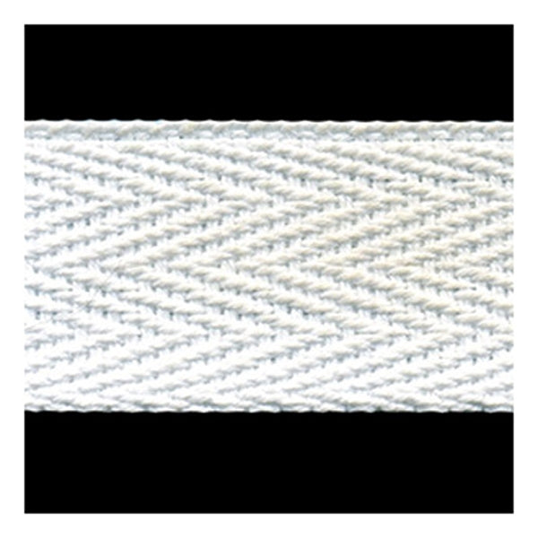 Sullivans Webbing Cotton, White- 25mm