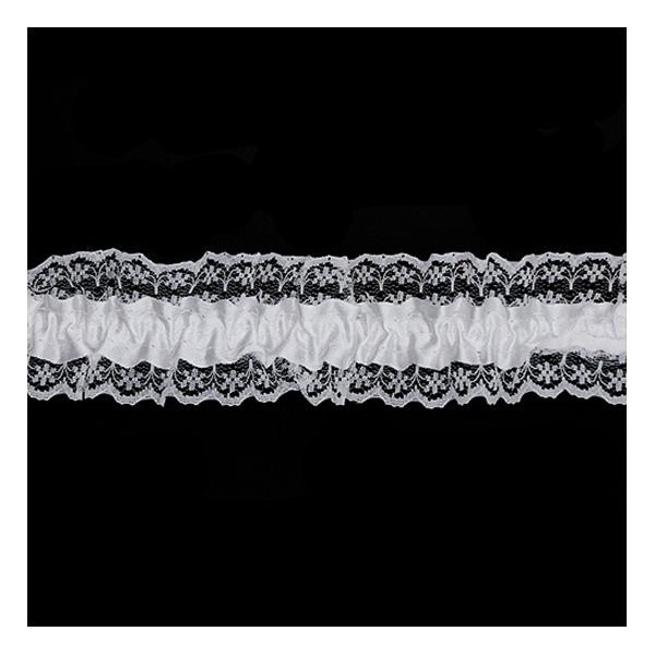 Sullivans Lace Stretch Garter, White- 45 mm