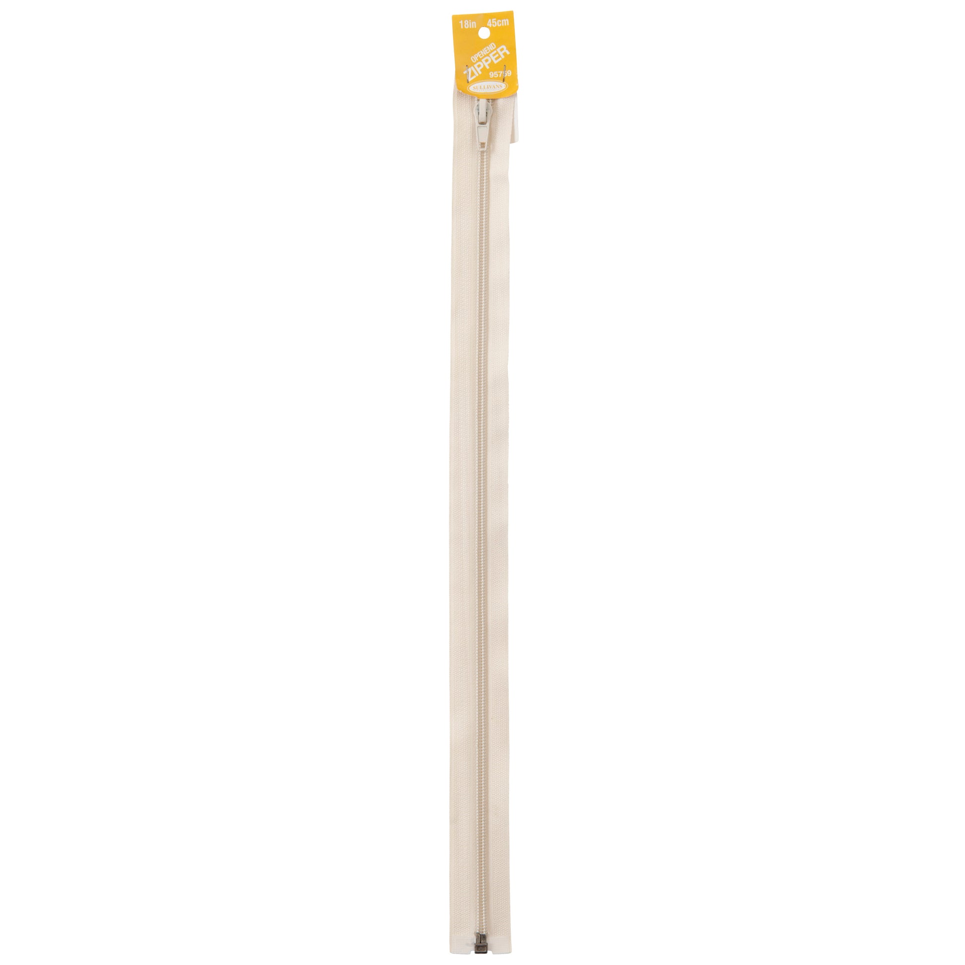 Open End Zip, Natural- 40cm