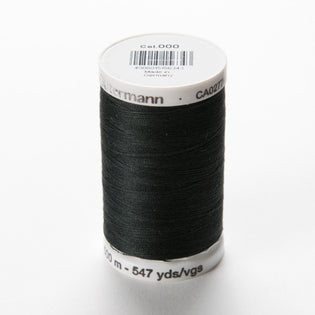 Mettler Poly Sheen Black - Embroidery & Heavy Duty Thread - 200m