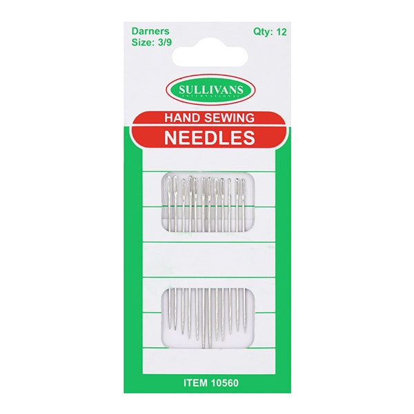 Sullivans Hand Sewing Needles, Darners- Size 3/9