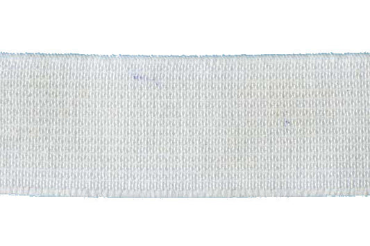 Non-Roll Elastic, White- Width 20mm