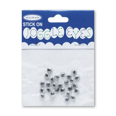 Sullivans Comic Joggle Eye Stick On, 6mm- 26pc