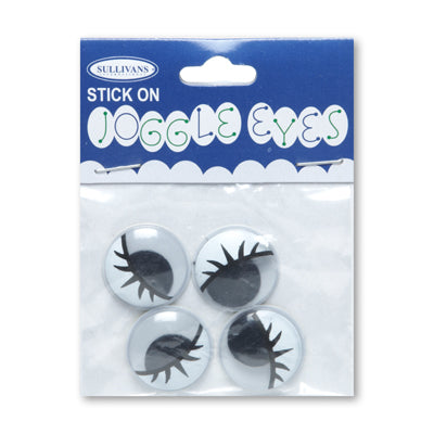 Sullivans Comic Joggle Eye Stick On, 24mm- 4pc