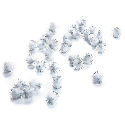 Sullivans Pom Poms, Glitter Silver