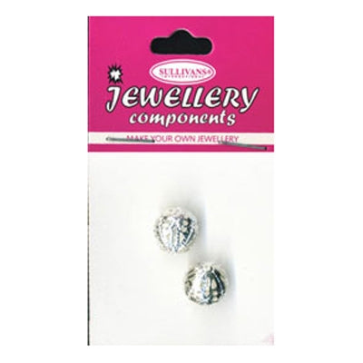 Sullivans Bead Ball, Silver- 2pc