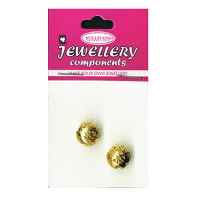 Sullivans Bead Ball, Gold- 2pc