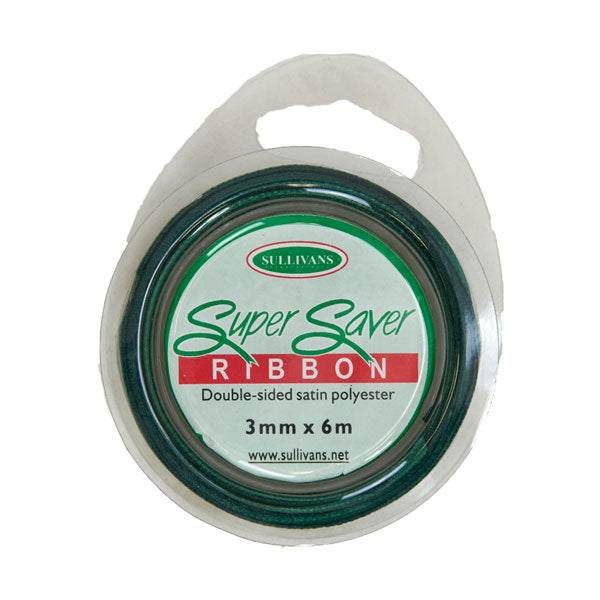 Sullivans Satin Ribbon, Bottle- 3mm