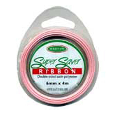 Sullivans Satin Ribbon, Pink- 6mm