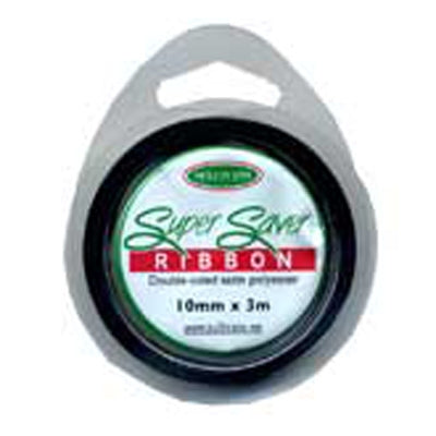 Sullivans Satin Ribbon, Black- 10mm