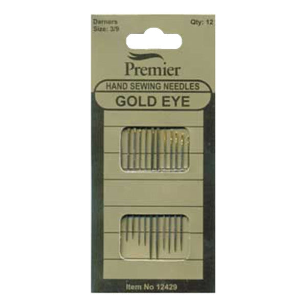 Sullivans Hand Sewing Needles, Darners Gold Eye 3/9- 12pc