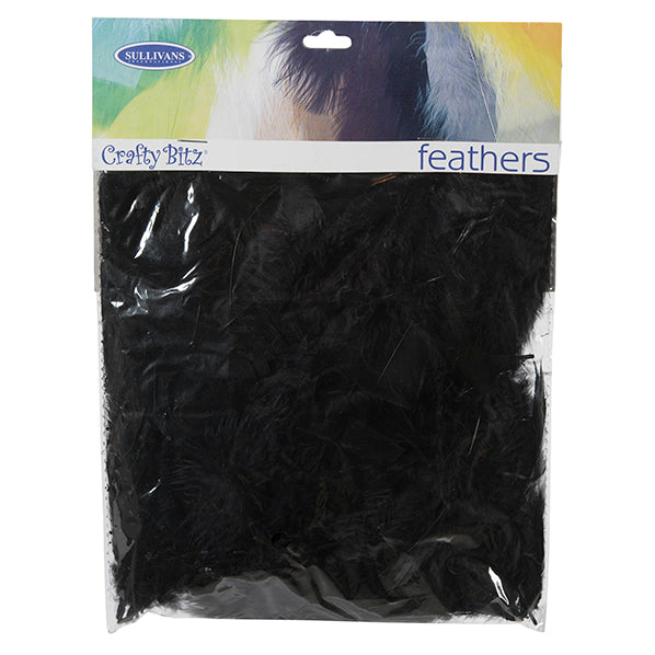 Turkey Feathers, Black- 10g