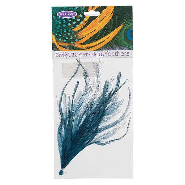 Emu Feathers, Navy- 25pc