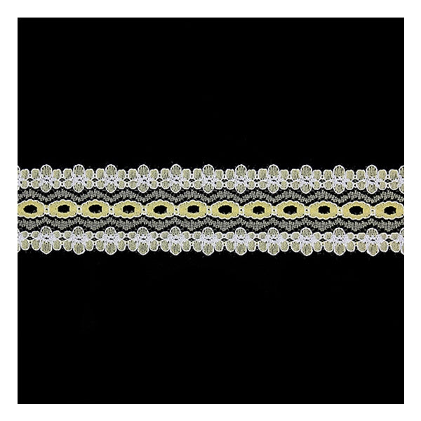 Sullivans Lace Eyelet, Lemon- 35mm x 5m