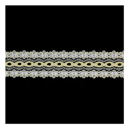 Sullivans Lace Eyelet, Lemon- 35mm x 5m