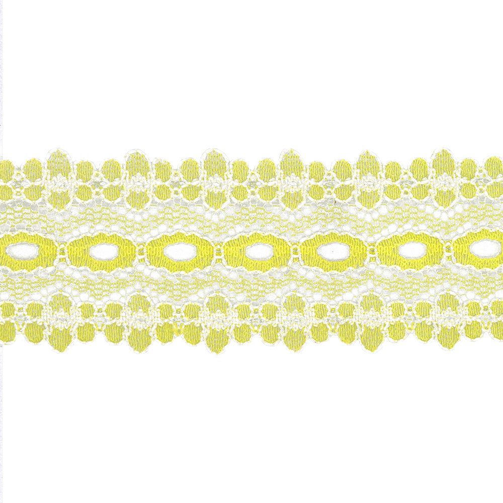 Sullivans Lace Eyelet, Lemon- 35mm x 5m