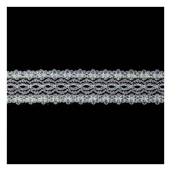 Sullivans Opal Lace Eyelet, Blue- 35mm x 5m