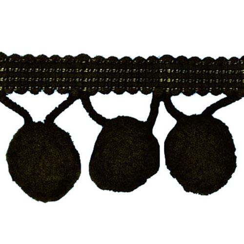 Sullivans Trim Pom Pom, Black- 25mm