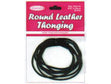 Sullivans Round Leather Thonging, Black- 1mm x 1m