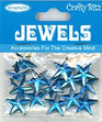Crafty Bitz Jewels, Star Blue- 15pc