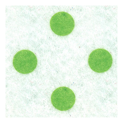 Craft Printed Felt Polka Dots, Lime- 30cmx22cm