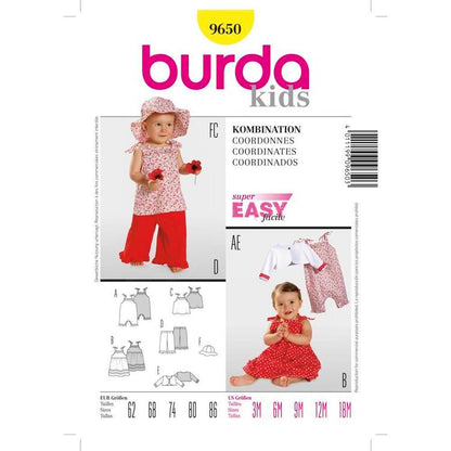 Burda Pattern 9650 Coordinates (3M-18M)