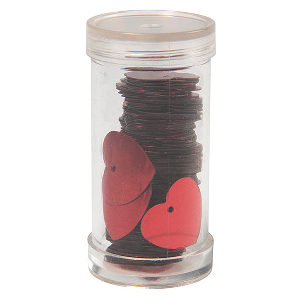 Sullivans Flake Heart Sequins, Red- 15mm