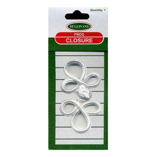 Sullivans Frog Closures, White- 95mm x 40mm