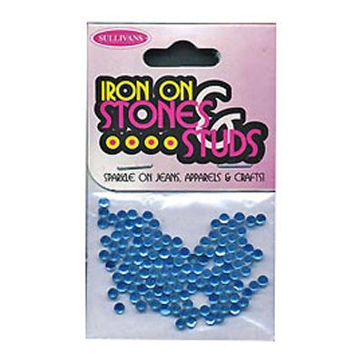 Sullivans Iron On Gems, 3mm Aqua- 125pk