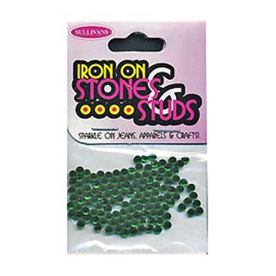 Sullivans Iron On Gems, 3mm Dark Green- 125pk