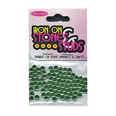 Sullivans Iron On Gems, 4mm Light Green- 85pk