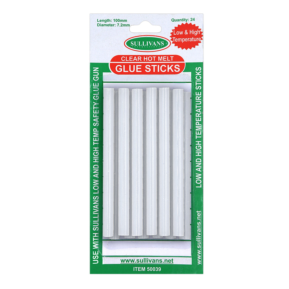 Sullivans Glue Sticks 7.2mm x 100mm- 24pk