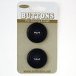 Sullivans 2-Hole Button 2pc, Black- 23mm