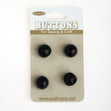 Sullivans Shank Button 4pc, Black- 10mm