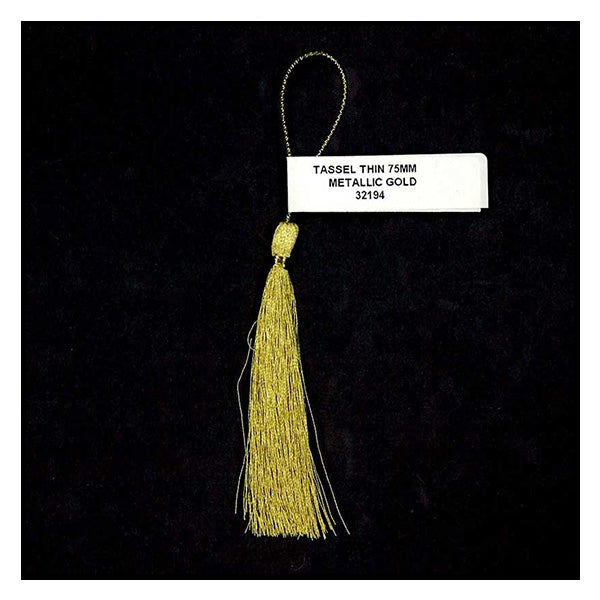 Sullivans Tassel Metallic, Gold- 75 mm