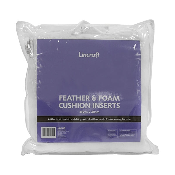 Feather and Foam Cushion Inserts, White