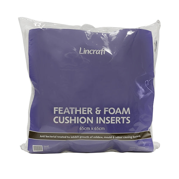 Feather and Foam Cushion Inserts, White