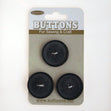 Sullivans Flat Button 3pc, Black- 22mm