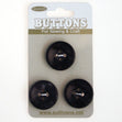 Sullivans Round Button 3pc, Black Shell- 20mm