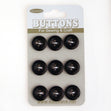 Sullivans Round Button 9pc, Black- 12mm