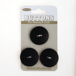 Sullivans Flat Button 3pc, Black- 23mm