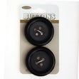 Sullivans Round Button 2pc, Black- 34mm