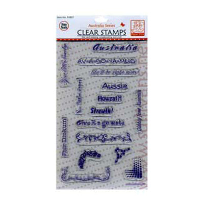 Sullivans Clear Stamp, Oz Slang-23cm x 14cm