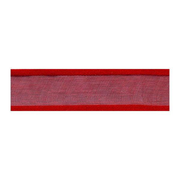 Sullivans Organza Satin Edge, Red- 25mm